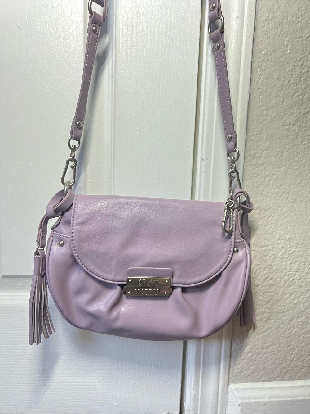 Steve Madden Lavender Crossbody Bag with Tassel
